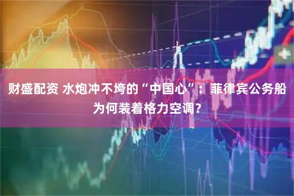 财盛配资 水炮冲不垮的“中国心”：菲律宾公务船为何装着格力空调？